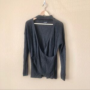 Express choker style wrap sweater